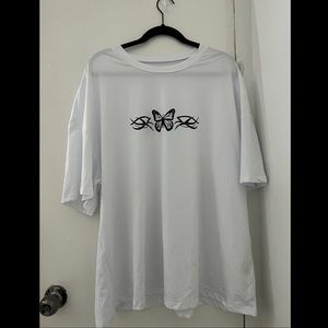 Butterfly white t-shirt